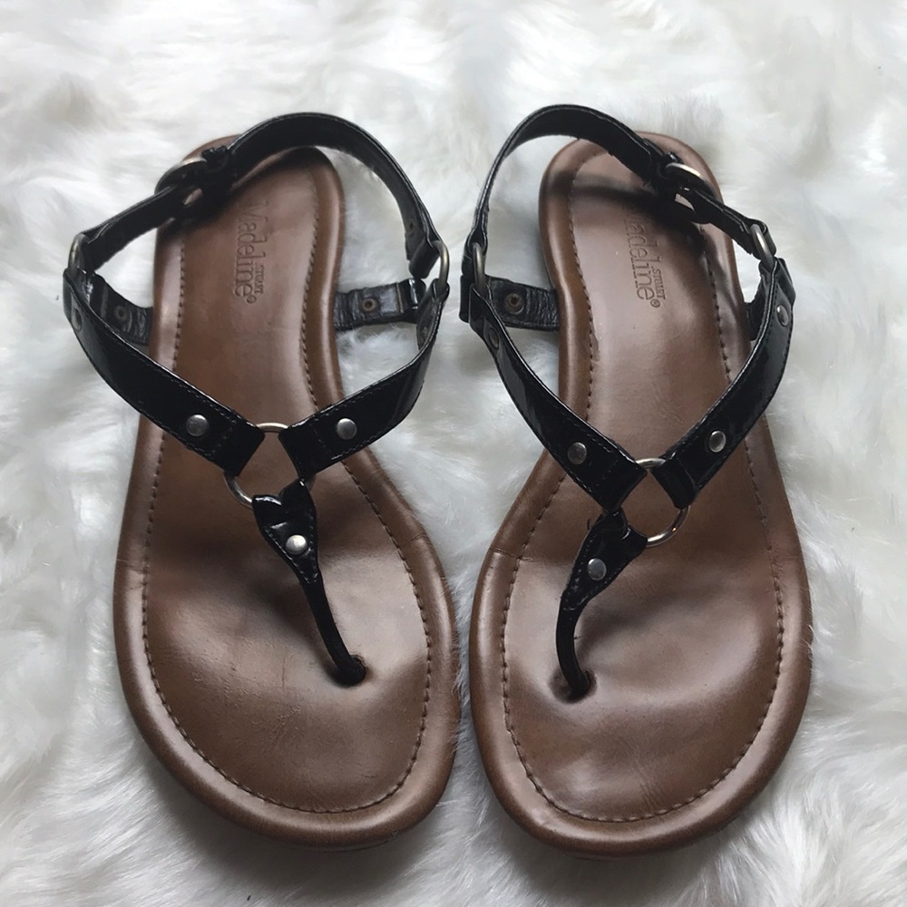 Ladies Black Thong Sandals